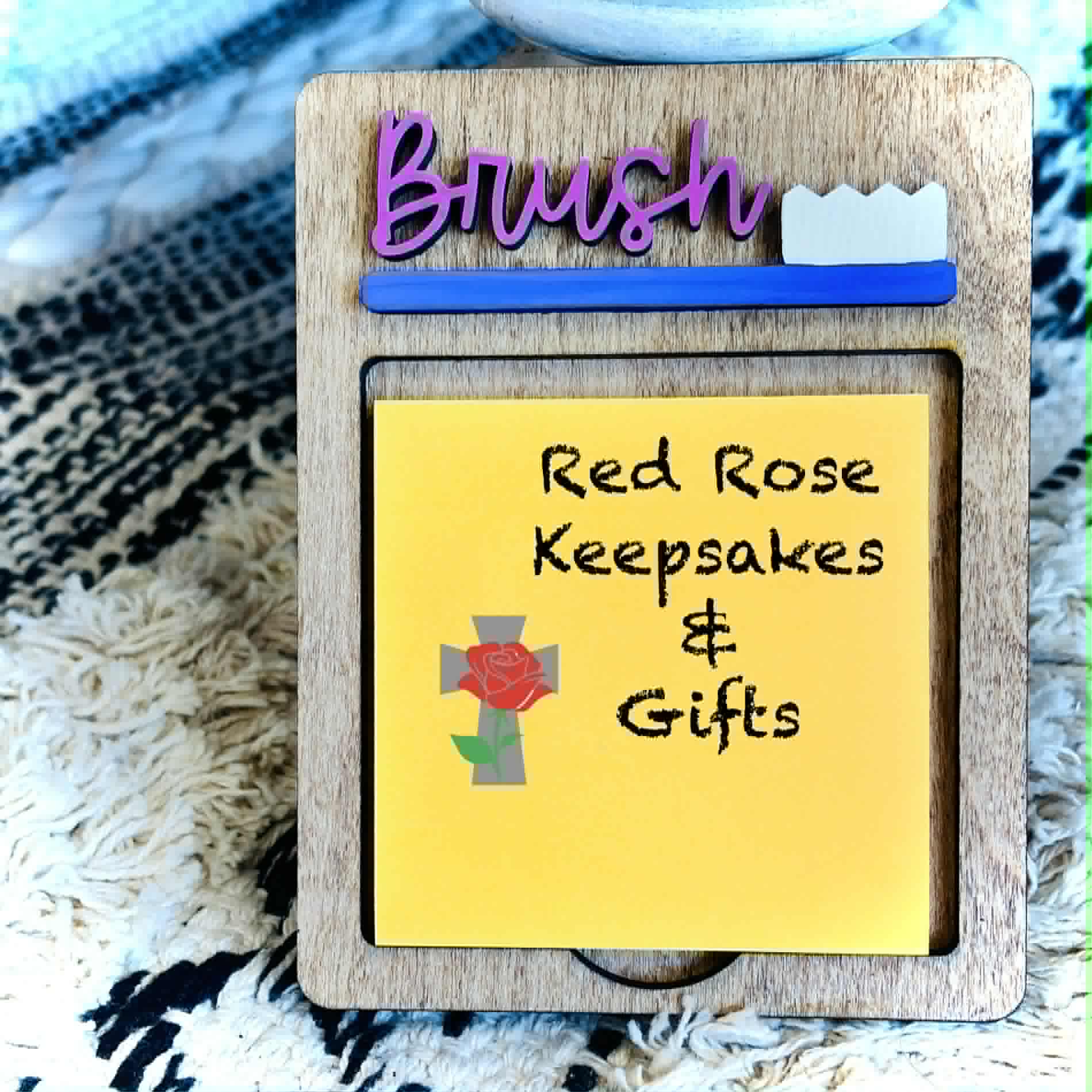 Brush Post It Holder