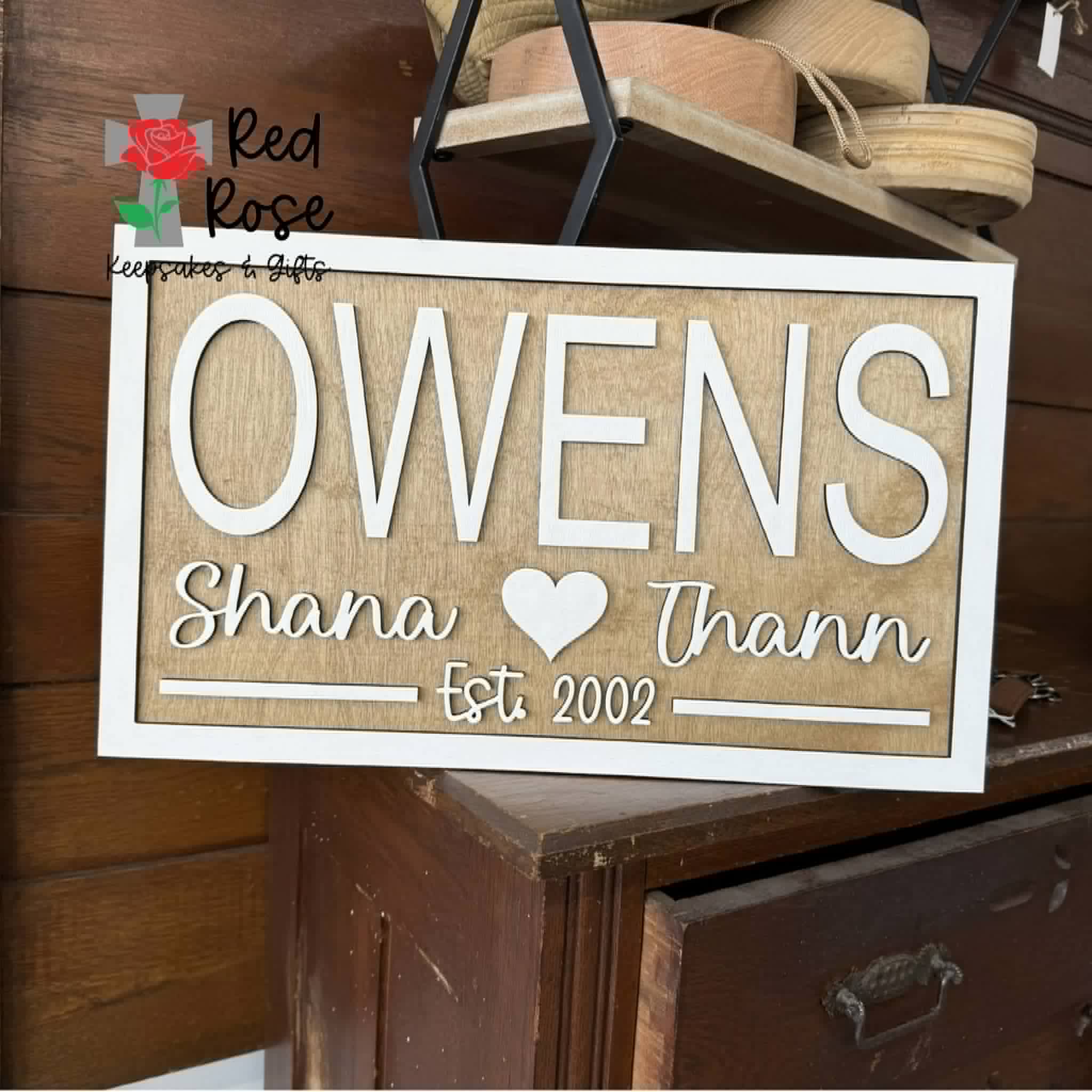 Custom Wooden Name Plaque