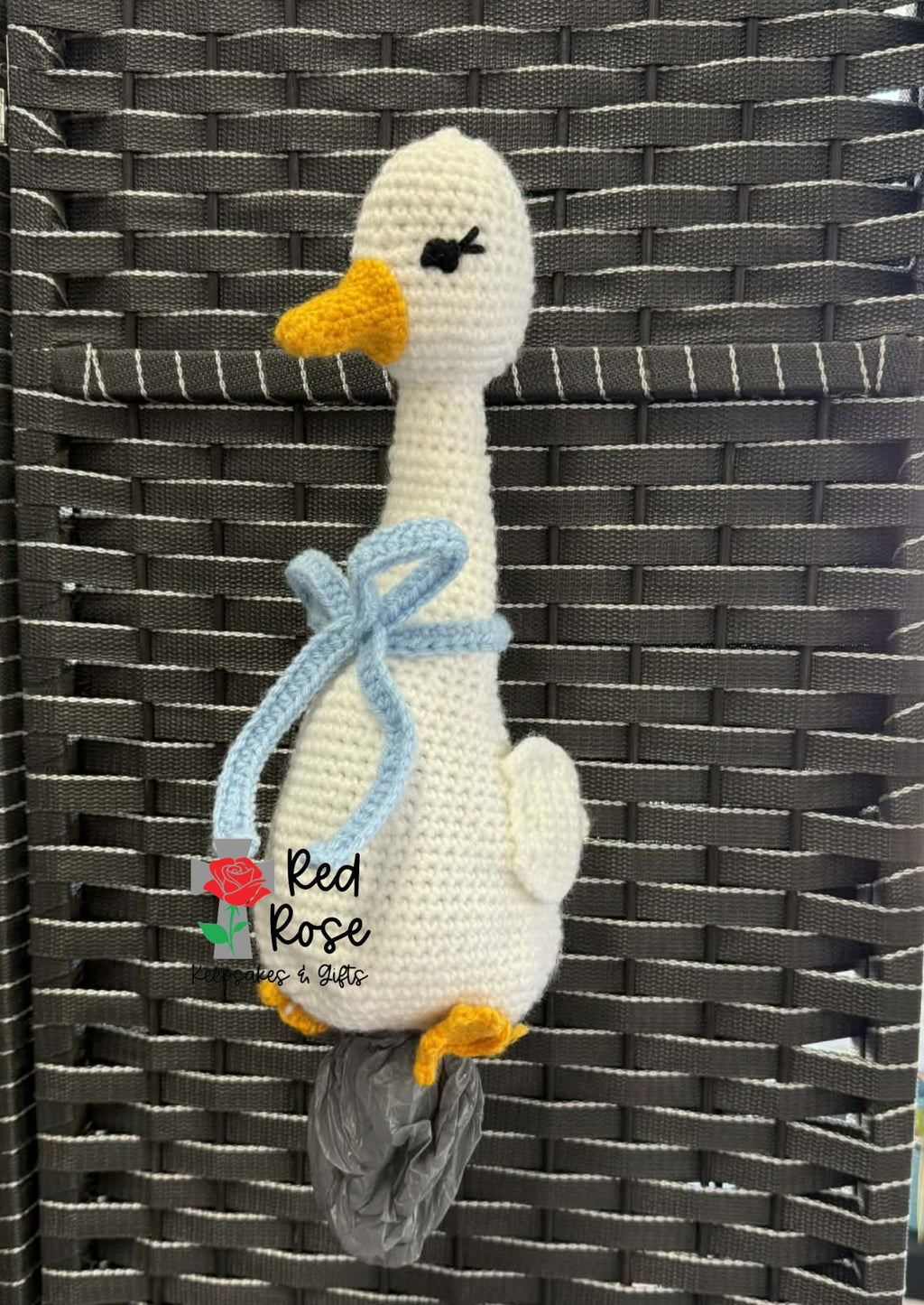 Crochet Goose Plastic Bag Holder