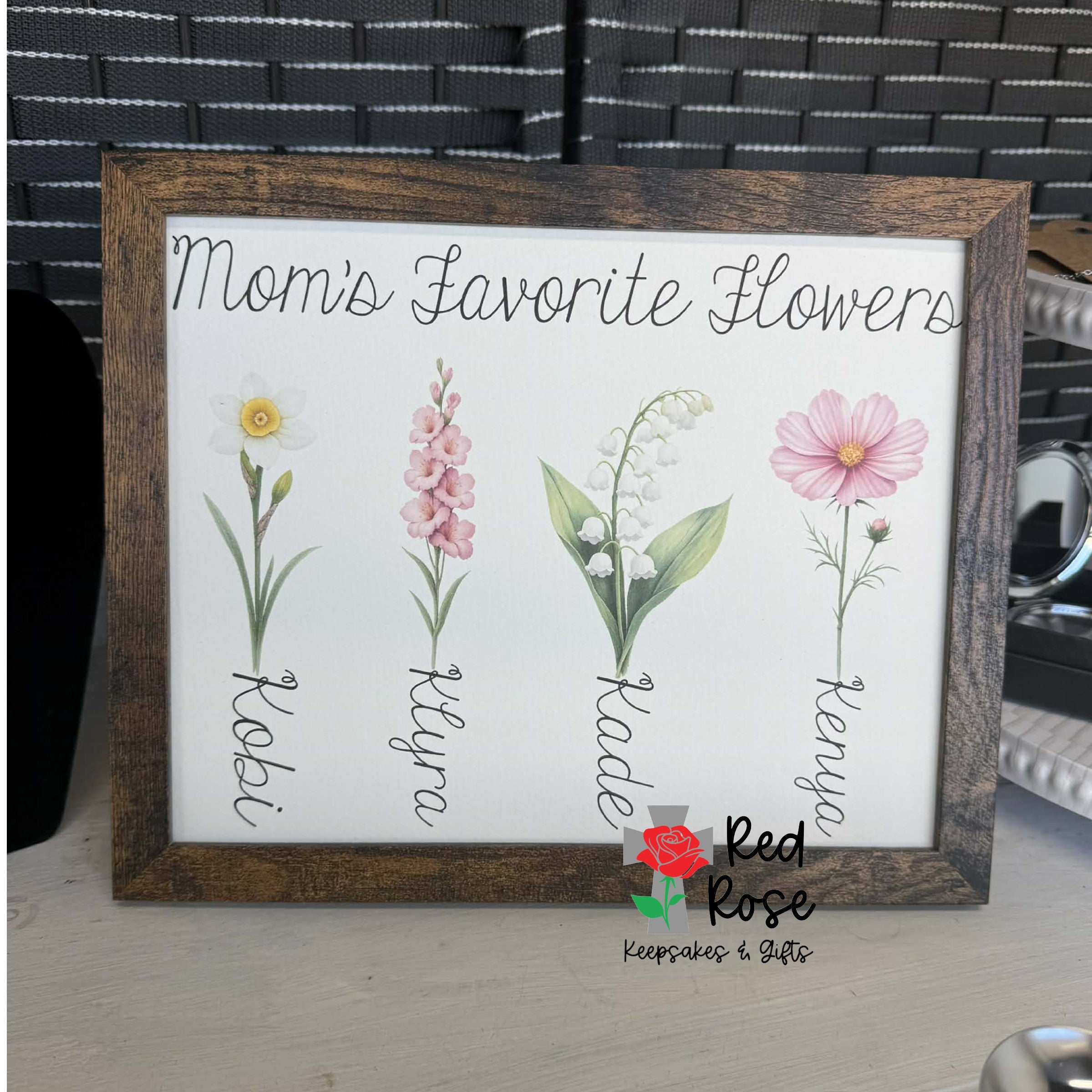 Favorite Flower Print with 8x10 frame