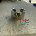 Gold & Silver Heart Ring