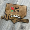 Wood Coach Plaque for players to sign