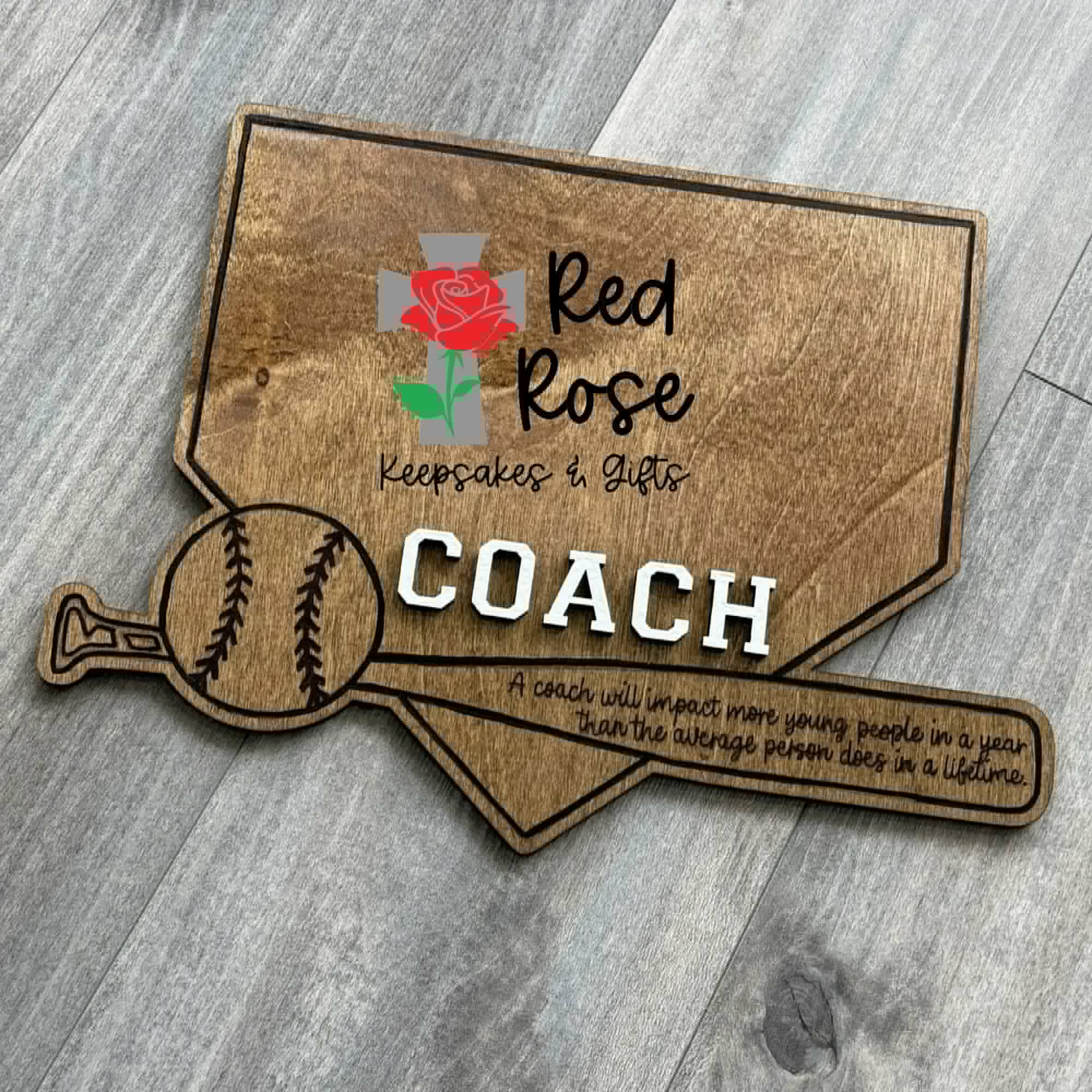 Wood Coach Plaque for players to sign