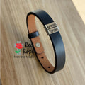 Leather Bracelet with Engraved Charms